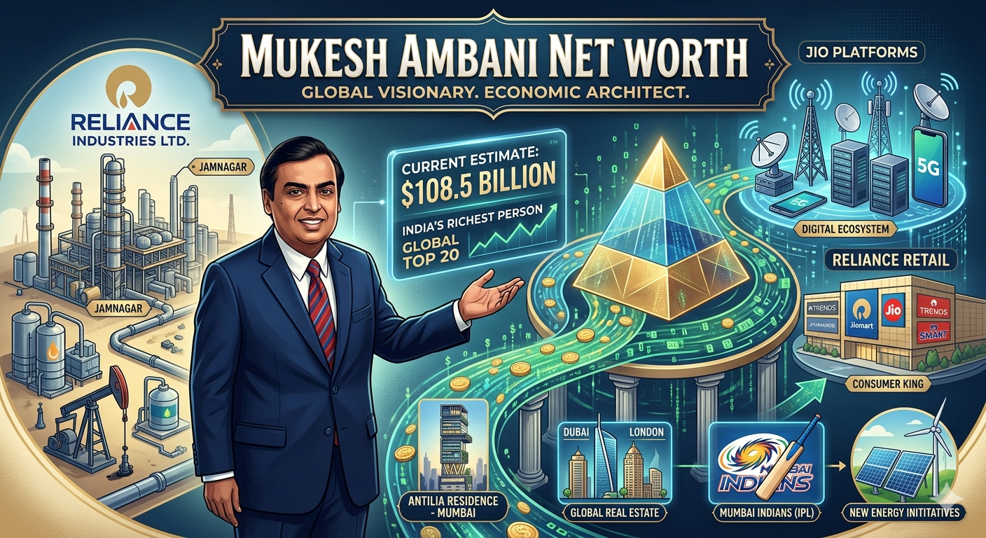 The Visionary Architect of India’s Economic Future: Unpacking Mukesh Ambani’s Net Worth