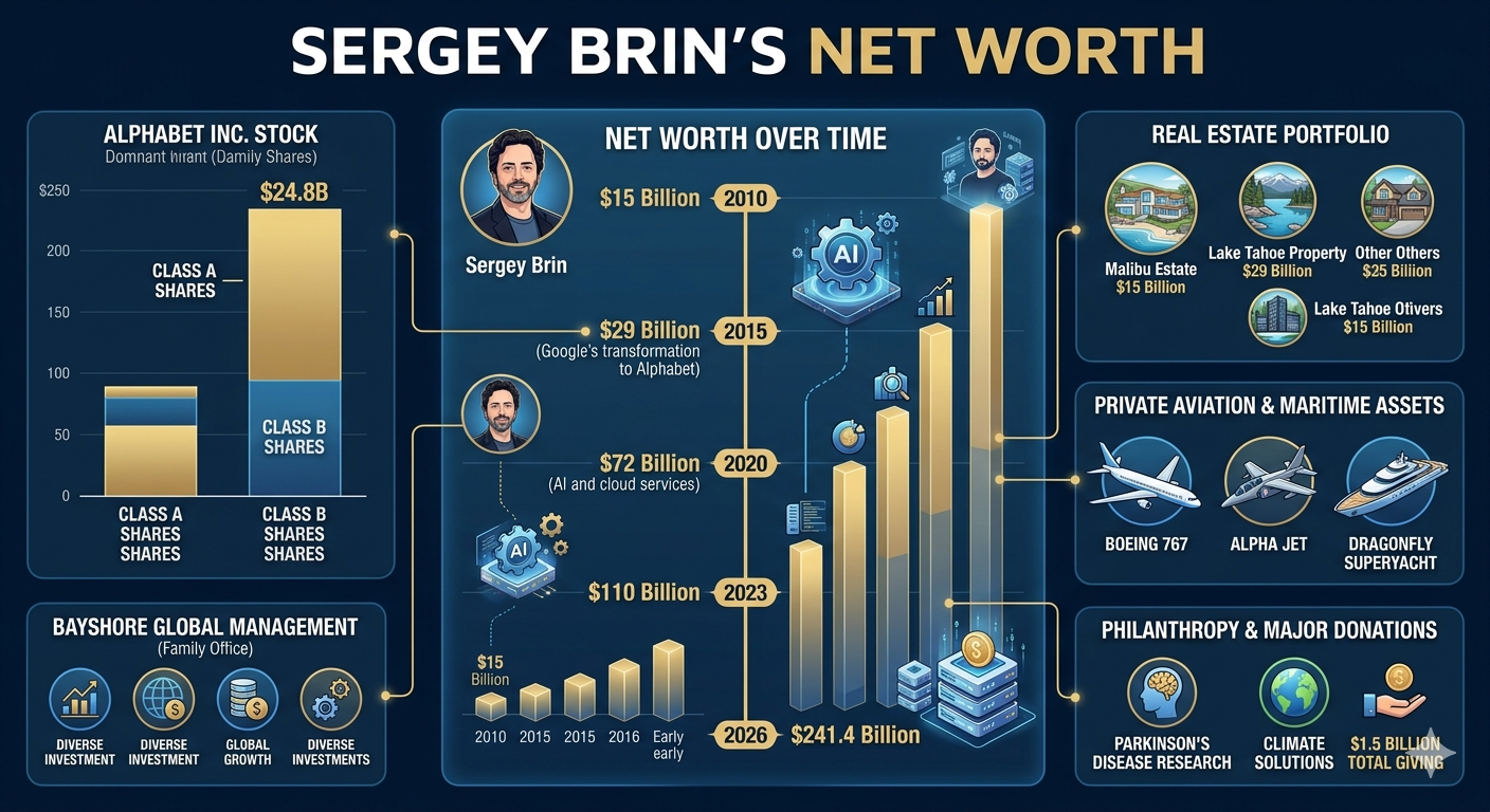 The Architect of the Digital Age: Analyzing Sergey Brin’s Net Worth in 2026