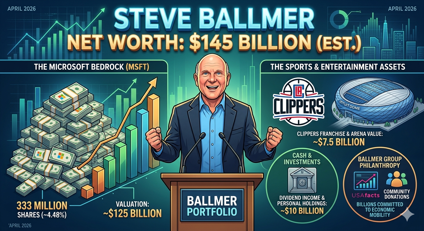 The $145 Billion Architect: Inside Steve Ballmer’s Financial Empire